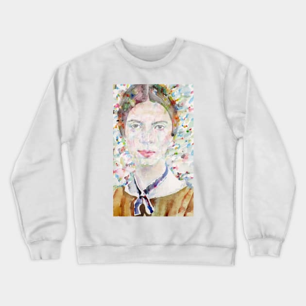 EMILY DICKINSON - watercolor portrait Crewneck Sweatshirt by lautir